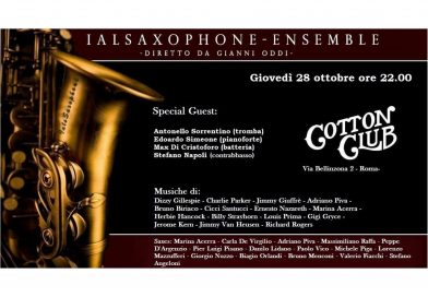 Gianni Oddi dirige Ialsaxophone Ensemble al Cotton Club